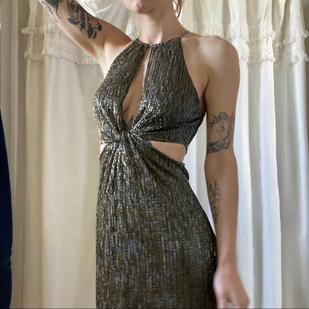 Glittering Floor length ballgown